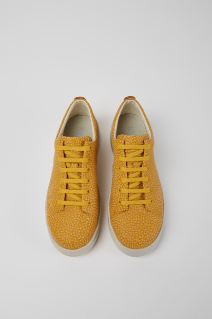 Bobildesign Løpere Gul-beige Sneakers I Skinn