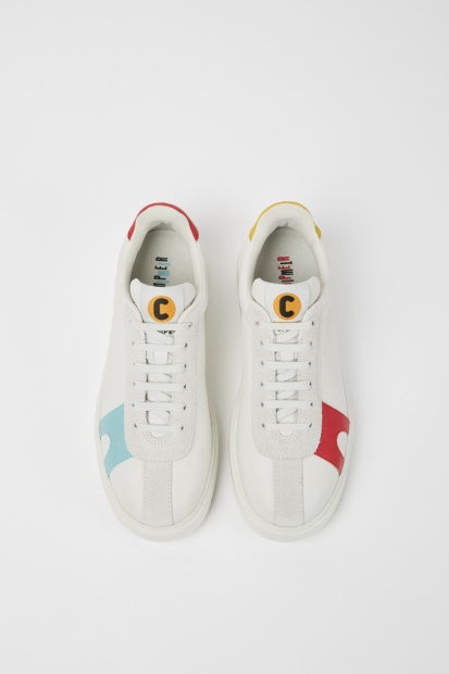 Tvillinger Hvitt Semsket Skinn Og Skinn Joggesko Camper Nye Ankomster