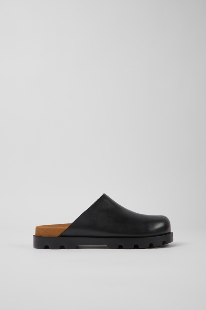 Design Brutus Sandal Svarte Skinntresko For Damecamper