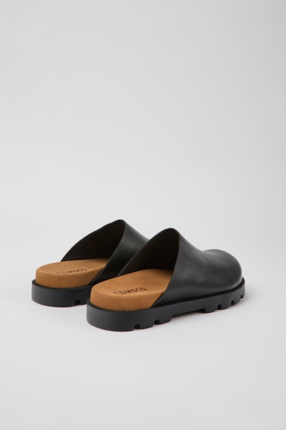 Design Brutus Sandal Svarte Skinntresko For Damecamper