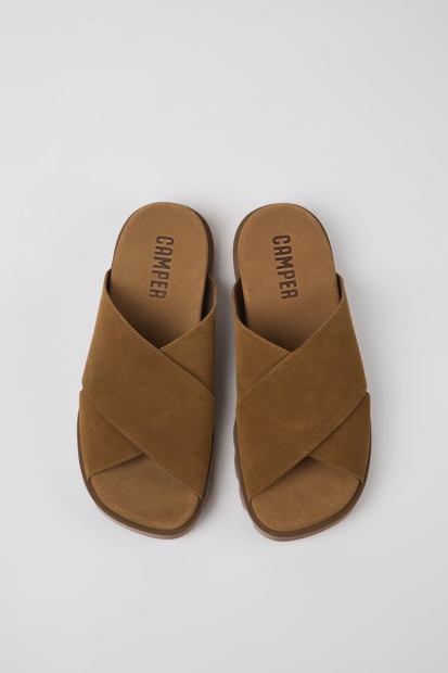 Brutus Sandal Brune Nubuck Sandaler For Kvinner Bobil Nyankomne