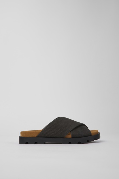 Campingvogn Design Brutus Sandal Grå Resirkulert Bomull Sandaler For Kvinner