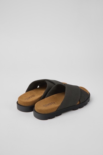 Campingvogn Design Brutus Sandal Grå Resirkulert Bomull Sandaler For Kvinner