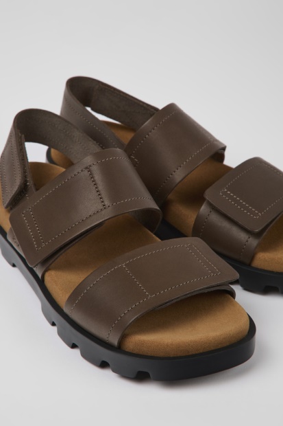 Camper Brutus Sandal Brune Skinnsandaler For Kvinner Nyankomne
