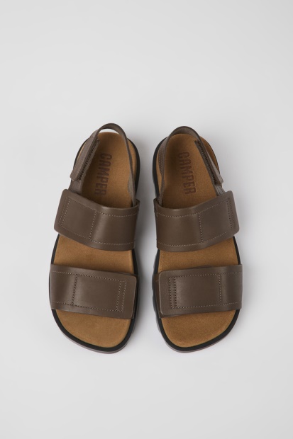 Camper Brutus Sandal Brune Skinnsandaler For Kvinner Nyankomne