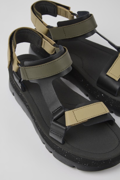 Design Oruga Up Flerfargede Skinnsandaler For Kvinnelige Campingvogner