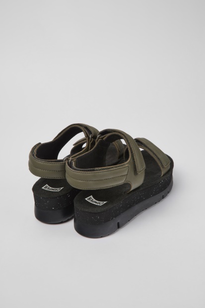 Camper Oruga Up Grønne Skinnsandaler For Kvinner Nyankomne