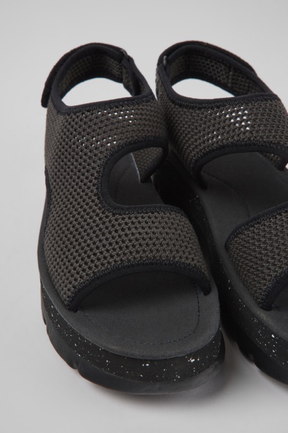 Camper Design Oruga Up Grå Tekstilsandaler For Kvinner