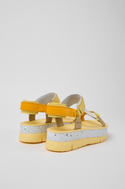 Eksklusiv Camper Oruga Up Flerfargede Skinnsandaler For Kvinner