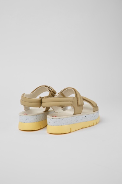 Design Oruga Up Beige Skinnsandaler Til Damecamper