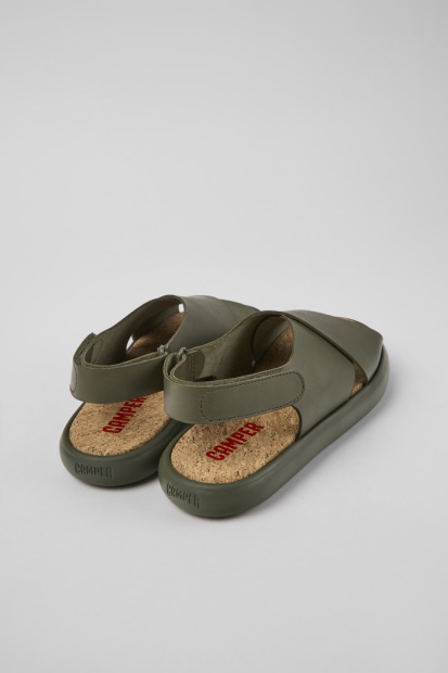 Camper Pelotas Flota Grønne Skinnsandaler For Kvinner Nyankomne