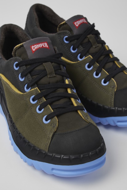 Design Teix Grønn Og Grå Resirkulerte Tekstilsko For Damecamper