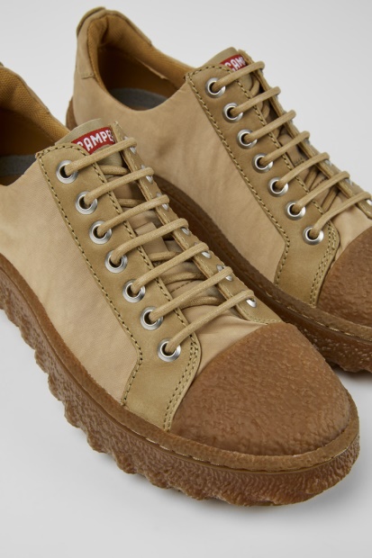 Eksklusiv Camper Ground Michelin Beige Tekstil- Og Skinnsko For Kvinner