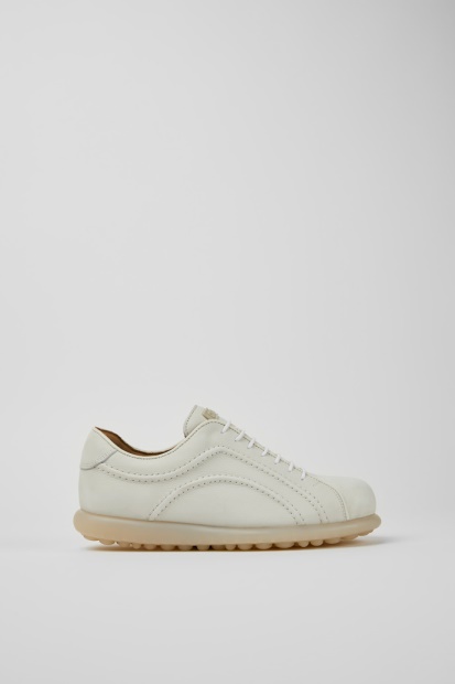 Camper Pelotas Hvite Sneakers I Ufarget Skinn For Nye Kvinner