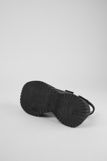 Bcn Svarte Skinnsandaler For Kvinner Eksklusiv Campingvogn