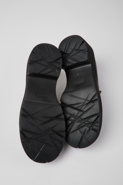 Design Milah Svarte Loafers I Skinn For Damecamper