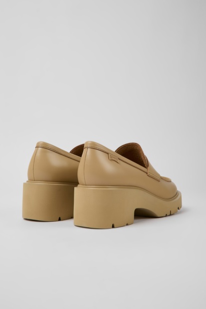 Camper Milah Beige Loafers I Skinn For Kvinner Nyankomne