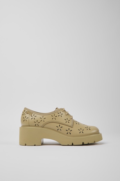 Design Milah Beige Skinnsko Til Damecamper