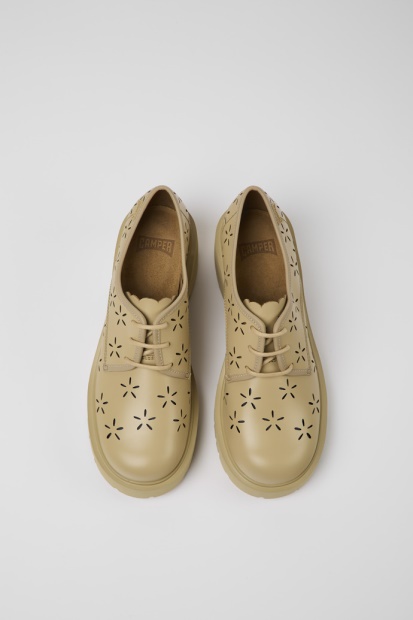 Design Milah Beige Skinnsko Til Damecamper