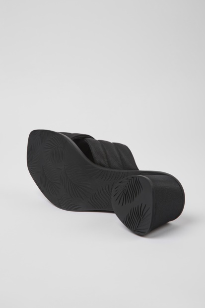 Campingvogn Design Kiara Svarte Tekstilsandaler For Kvinner