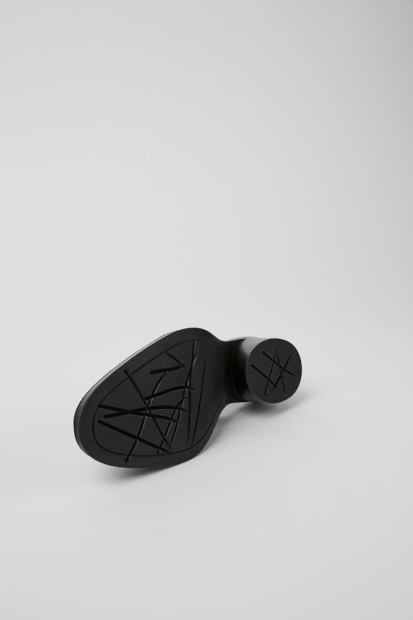 Design Bonnie Svart Skinn Muldyr For Kvinnelige Campingvogner