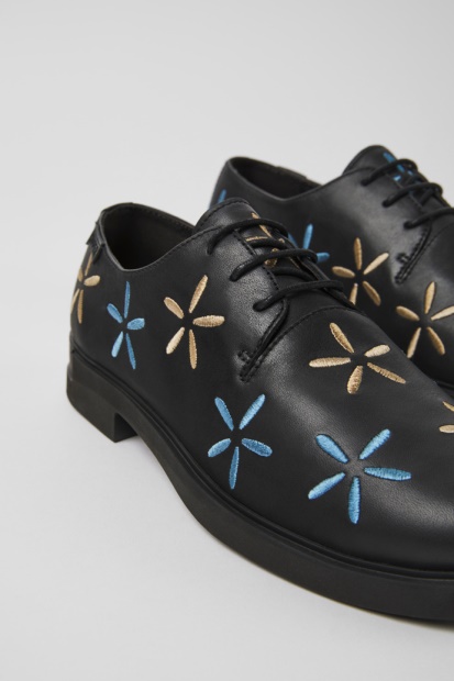 Camper Twins Svarte Skinnsko For Kvinner Nyankomne