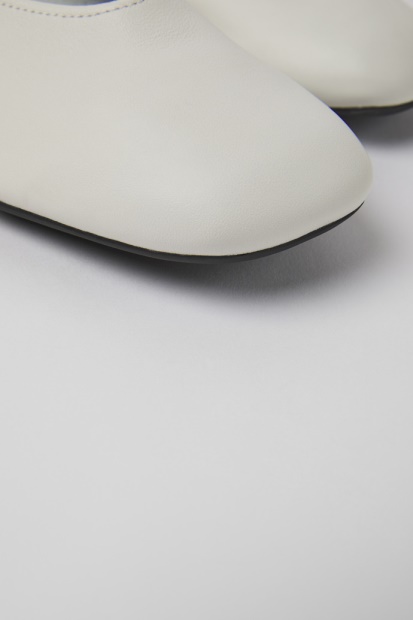 Campingvogn Design Casi Myra Hvite Skinnballerinaer For Kvinner