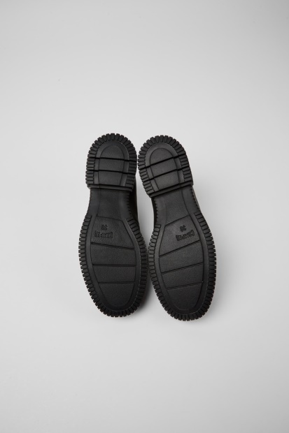 Pix Sorte Snøresko I Skinn Eksklusiv Campingvogn