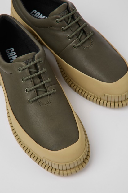 Eksklusiv Camper Pix Grønne Og Beige Skinnsko For Kvinner