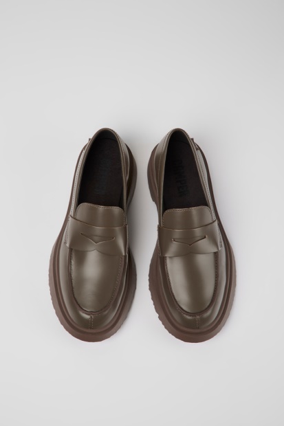 Eksklusive Camper Walden Brune Loafers I Skinn For Kvinner
