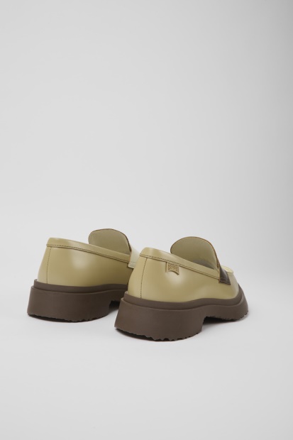 Tvillinger Flerfarget Skinn Loafers For Kvinner Bobil Nyankomne