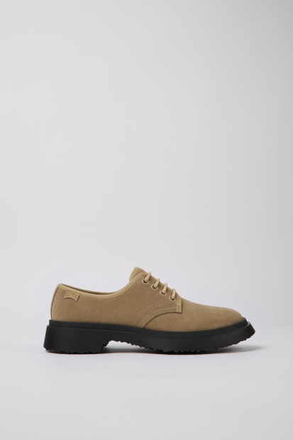 Design Walden Beige Nubuck Sko For Dame Campingvogn