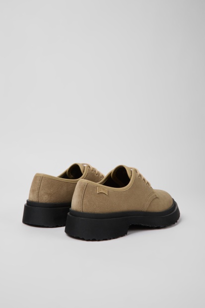 Design Walden Beige Nubuck Sko For Dame Campingvogn