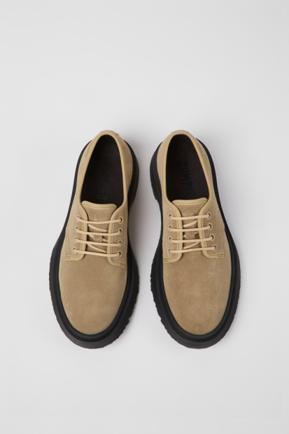 Design Walden Beige Nubuck Sko For Dame Campingvogn