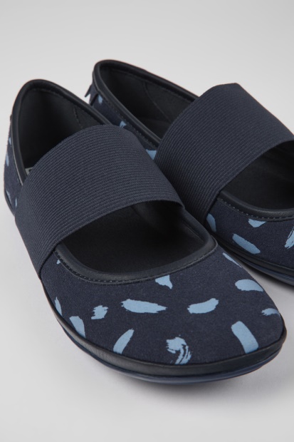 Design Riktig Flerfarget Nubuck Og Lær Ballerinaer For Kvinnelige Campingvogner