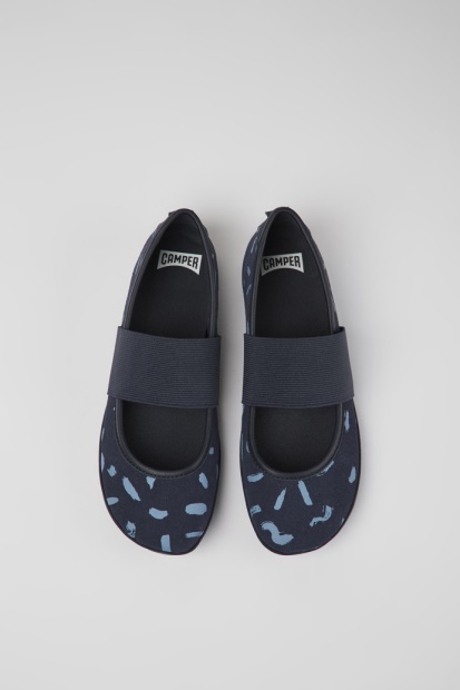 Design Riktig Flerfarget Nubuck Og Lær Ballerinaer For Kvinnelige Campingvogner