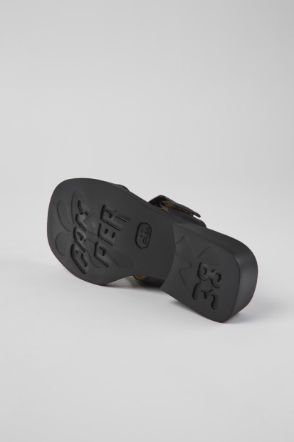 Dana Svarte Skinnsandaler For Kvinner Eksklusiv Campingvogn