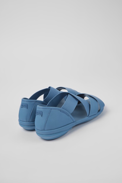 Campingvogn Høyre Blå Skinnsandaler For Kvinner Nyankomne