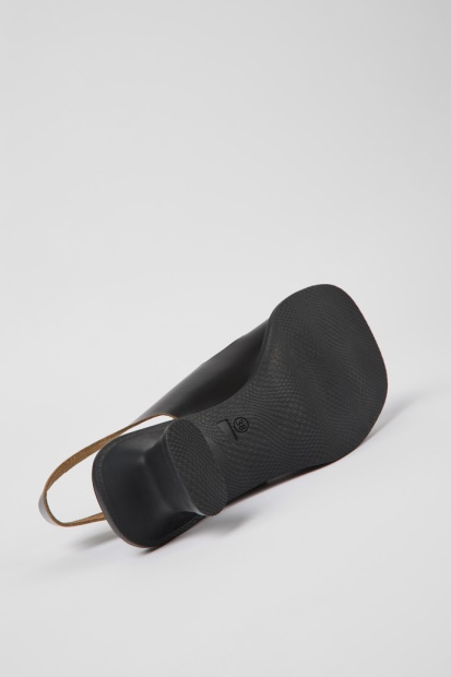 Dina Svarte Skinnsandaler For Kvinner Bobil Nyankomne