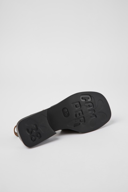 Design Dana Svarte Skinnsandaler Til Damecamper