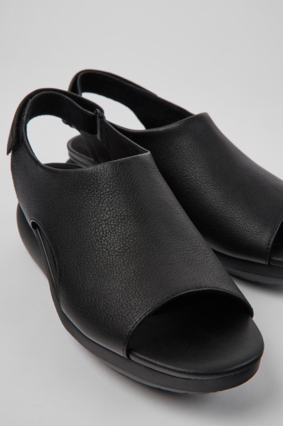 Bobil Ballong Svarte Skinnsandaler For Kvinner Nyankomne