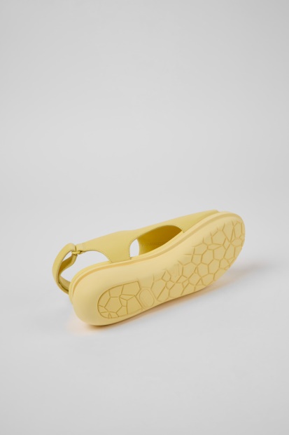 Eksklusive Bobilballongsandaler I Gult Skinn For Kvinner