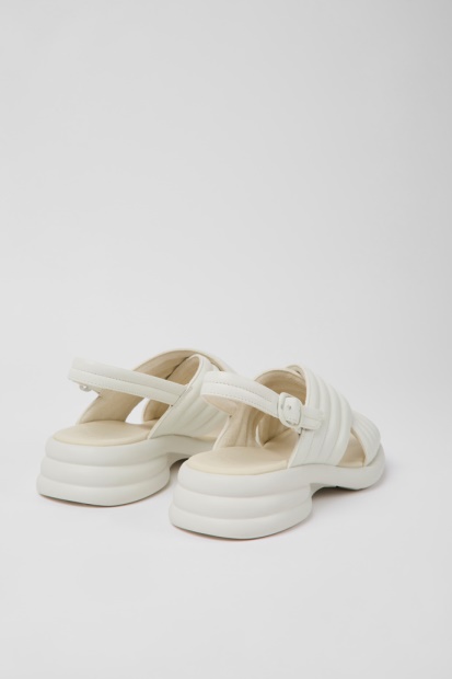 Campingvogn Design Spiro Hvite Skinnsandaler Til Kvinner