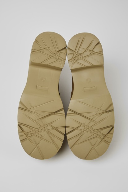 Milah Beige Loafers I Skinn For Kvinner Eksklusiv Campingvogn