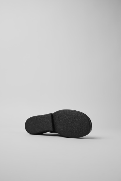 Design Kaah Svart Skinn Tresko Campingvogn