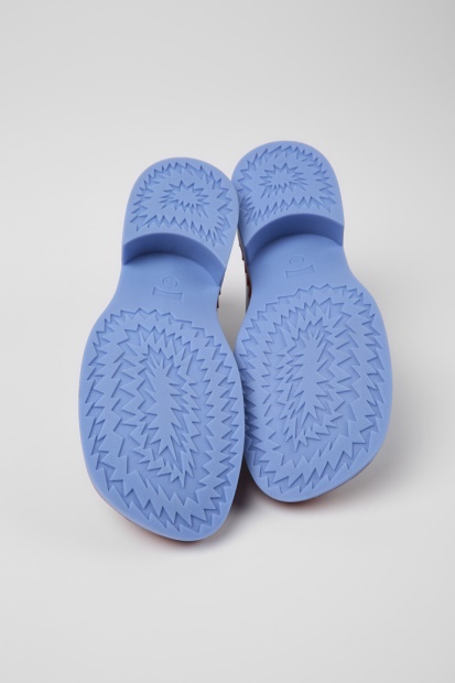 Campingvogn Design Tvillinger Flerfarget Skinn Loafers For Kvinner