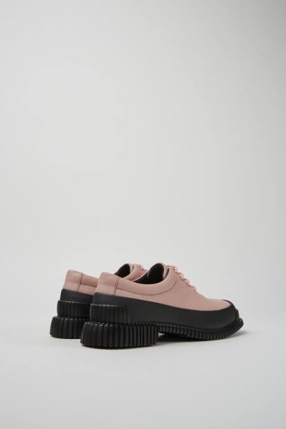 Camper Design Pix Rosa Og Svarte Snøresko I Skinn For Kvinner