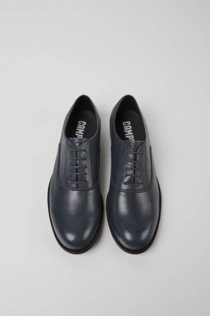 Camper Design Mil Sorte Snøresko I Skinn For Kvinner