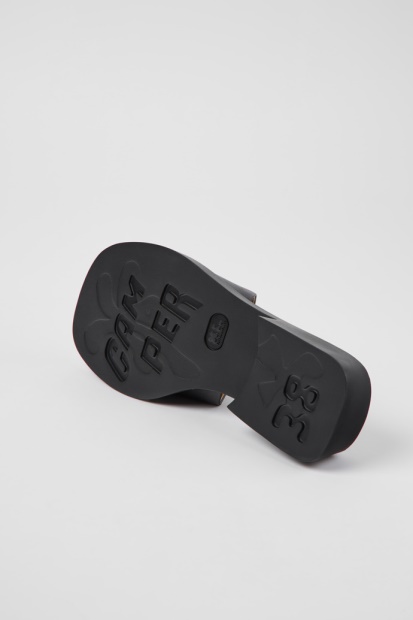 Dana Svarte Skinnsandaler For Kvinner Bobil Nyankomne