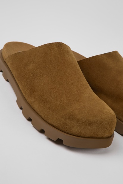 Eksklusiv Campingvogn Brutus Sandal Brune Skinntresko For Menn